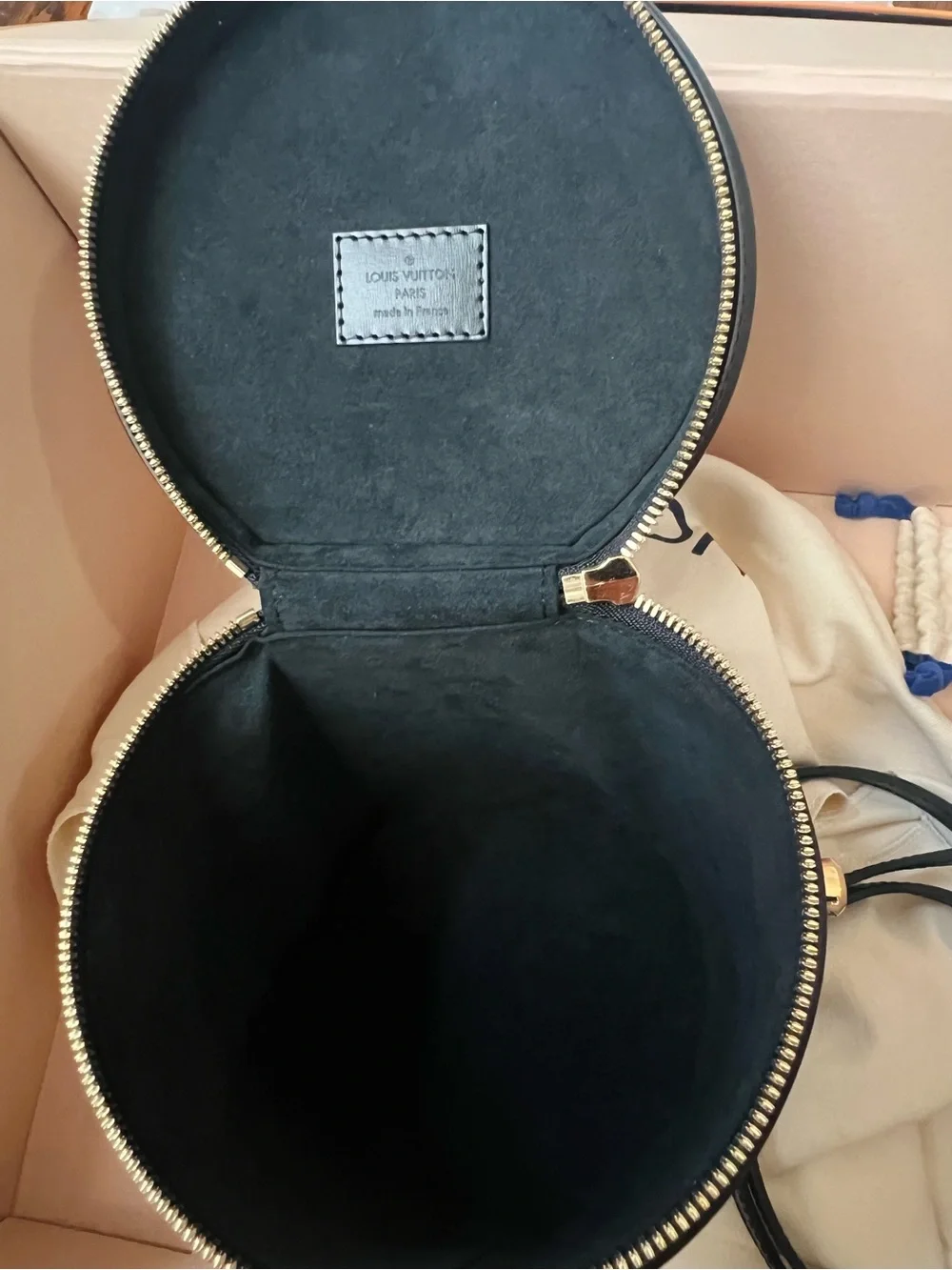 Louis Vuitton Brown Monogram Cylinder Crossbody with Black Trim